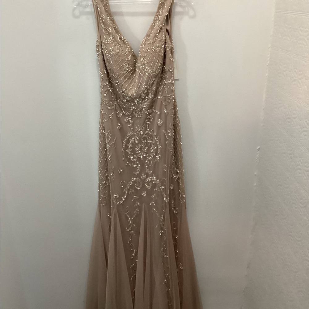 Elegant Beaded Evening Gown